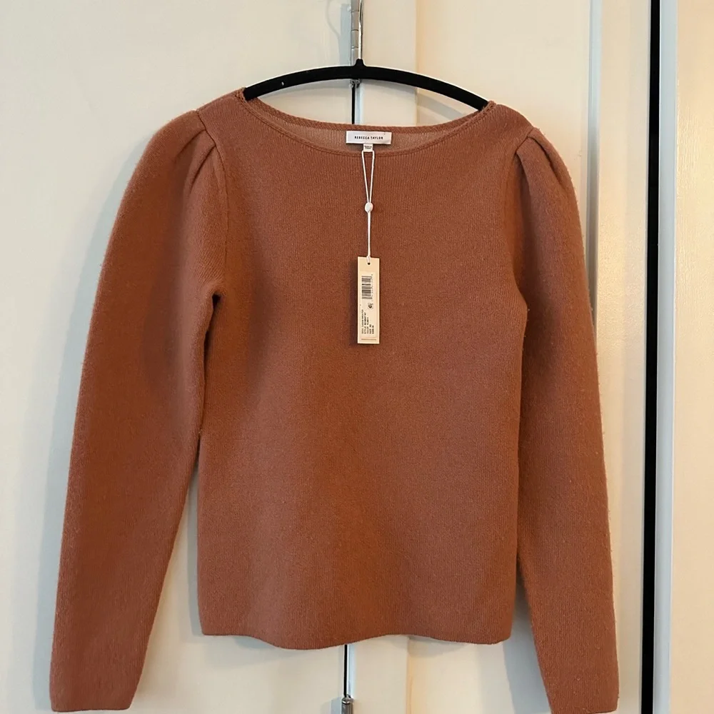 NWT REBECCA TAYLOR PUFF SLEEVE SWEATER
